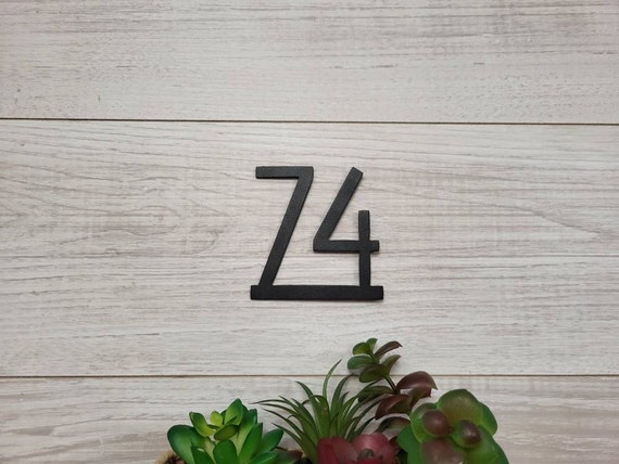 Mid Century Modern Address Sign | Modern House Numbers | Art Deco Numbers | Horizontal Address Sign | Address Number Sign | Weatherproof