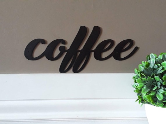 Coffee bar sign | kitchen decor | metal art | metal coffee bar sign | coffee lovers decor | rustic word art | housewarming or wedding gift