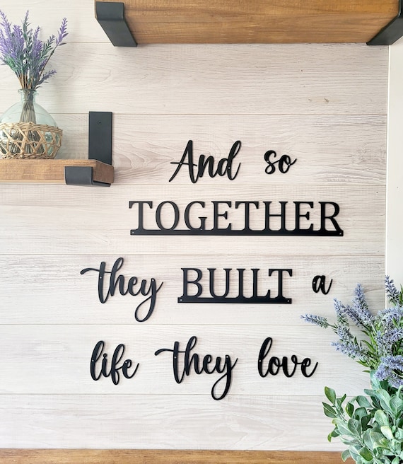 Custom family quote sign | family prayer sign | metal family quote sign | script sign | wedding sign | anniversary gift | wedding gift