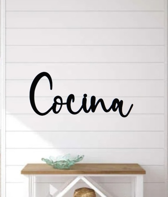 Cocina sign | cocina metal sign | homemade sign | spanish kitchen decor | cursive cocina | kitchen sign | farmhouse style | italian kitchen