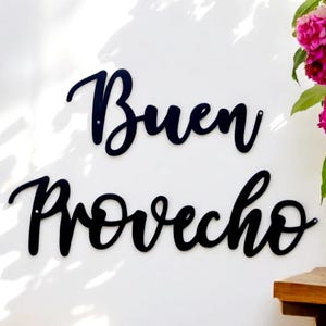 Buen Provecho Sign | Buen Provecho Metal Sign | Enjoy Your Meal | Homemade Mexican Style | Spanish Kitchen Decor
