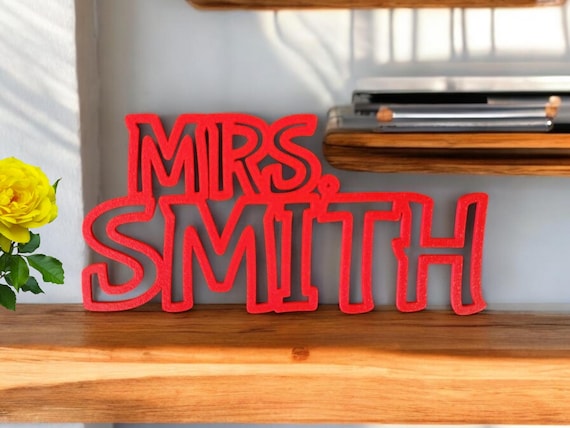 Personalized Teachers Name Sign End Of the Year Gift for Teacher Freestanding Desk Plaque  Teacher Desk Name Plate Teacher Appreciation
