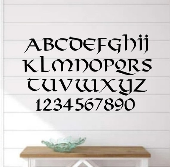 4" Celtic mailbox numbers | apartment condo townhouse numbers | Gaelic numbers and letters | metal home address