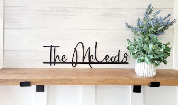 Personalized family name sign | anniversary gift | metal last name sign | family established sign | wall decor | wedding gift