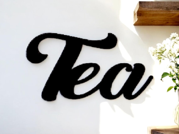 Tea Sign | Metal Tea Sign |Kitchen Decor | Tea and Coffee Bar Sign | Tea Lovers Decor | Rustic Word Art | Housewarming Gift | Recycled Steel