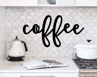 Coffee Bar Sign | Kitchen Decor | Metal Art | Metal Coffee Bar Sign | Coffee Lovers Decor | Rustic Word Art | Housewarming or Wedding Gift
