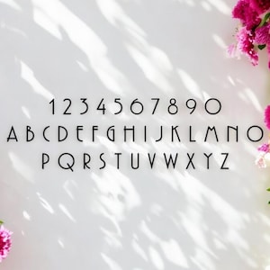 2.25&quot; modern mailbox numbers | metal address numbers and letters | home address letters | street name letters | contemporary letters