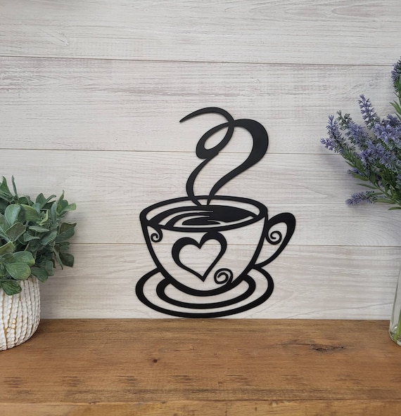 Coffee Bar Sign | Kitchen Decor | Metal Art | Metal Coffee Bar Sign | Coffee Lovers Decor | Rustic Word Art | Housewarming or Wedding Gift