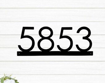 Metal House Number Sign | Home Address Sign | Horizontal Address Sign | Address Number Sign | Metal Address Sign | Metal Address Numbers |