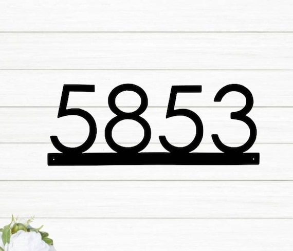 Metal House Number Sign | Home Address Sign | Horizontal Address Sign | Address Number Sign | Metal Address Sign | Metal Address Numbers |