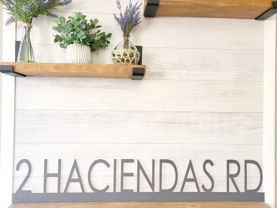 Custom address sign | modern house numbers | street name sign | metal home address sign | horizontal address number | weatherproof address