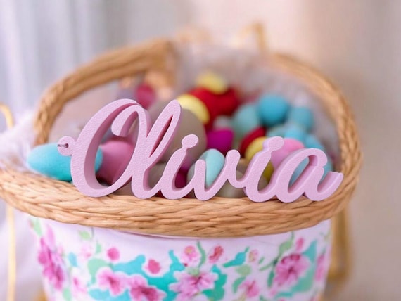 Easter Basket Name Tag | Personalized Name Tag | Kids Name Sign | Custom Name Sign | Gift Basket Name Tag Sign | 3D Key Chain Ornament