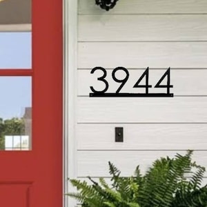 Metal house number sign | home address sign | horizontal address sign | address number sign | metal address sign | metal address numbers