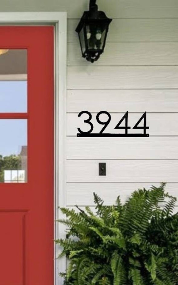 Metal house number sign | home address sign | horizontal address sign | address number sign | metal address sign | metal address numbers