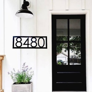 Custom address sign | modern house numbers | street name sign | metal home address sign | horizontal address number | weatherproof address
