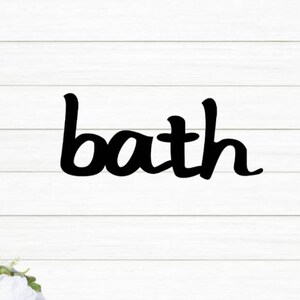 Señal de baño independiente / signo de baño cursivo / signo de | Etsy