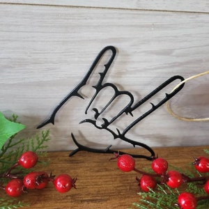 ASL I love you ornament | I love you Sign | American Sign Language Ornament | ASL Christmas Gift | Stocking Stuffer