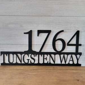 Custom Address Sign | Modern House Numbers | Street Name Sign | Metal ...
