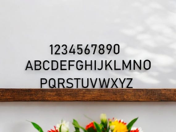 6" modern mailbox numbers | metal address numbers and letters | home address letters | street name letters | contemporary letters