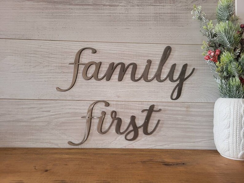 Family First Sign Metal Family First Sign Family Sign - Etsy
