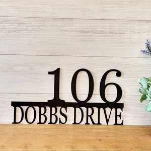 Custom address sign | modern house numbers | street name sign | metal home address sign | horizontal address number | weatherproof address
