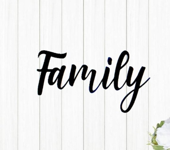 Family Metal Sign Home Decor Cursive Word Sign Family Sign Family Script Sign Metal Art Ohana Recycled Steel