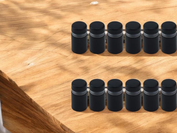 Black Sign Spacer Standoff Kit Standoffs 1/2 x 3/4 inch Large Business Signs Metal Address Signs Set of 4 Brackets Standoff  Metal Acrylic