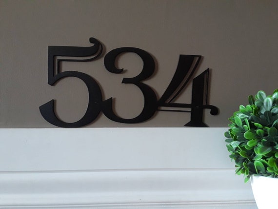 Modern House Numbers Sign | Metal House Number | Custom Metal Sign | Address Sign | Contemporary Address Plaque |  Modern Industrial Address