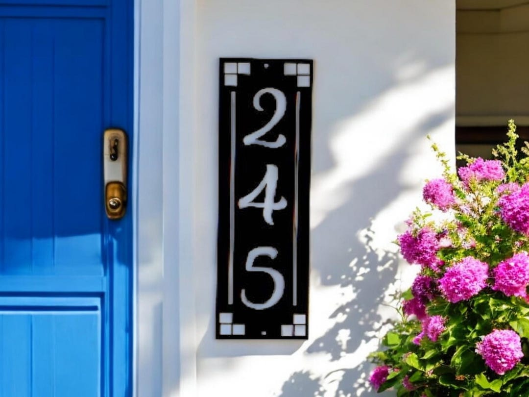 Arts and Craft Address Sign | Craftsman Address Plaque | Mission Style ...
