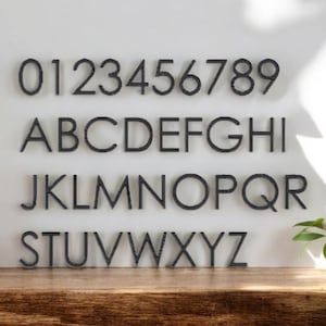 6&quot; modern mailbox numbers | metal address numbers and letters | home address letters | street name letters | contemporary letters