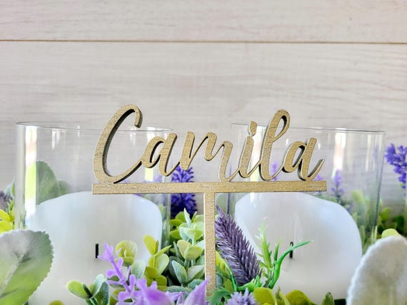 Wood Birthday Cake Topper Name Sign Wedding Cake Topper Custom Any Name Party Prop Boy & Girl Number Sign Kids First Birthday Baby Shower