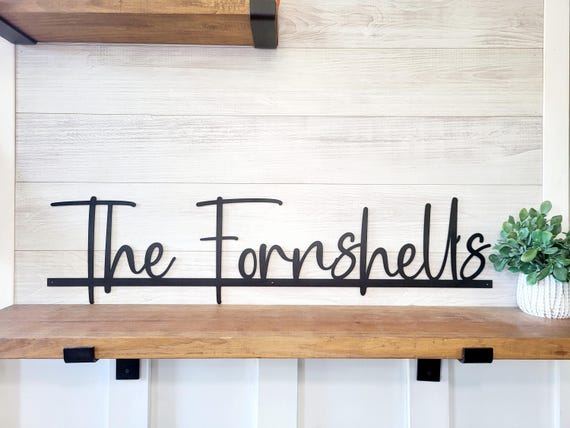 Personalized family name sign | anniversary gift | metal last name sign | family established sign | wall decor | wedding gift