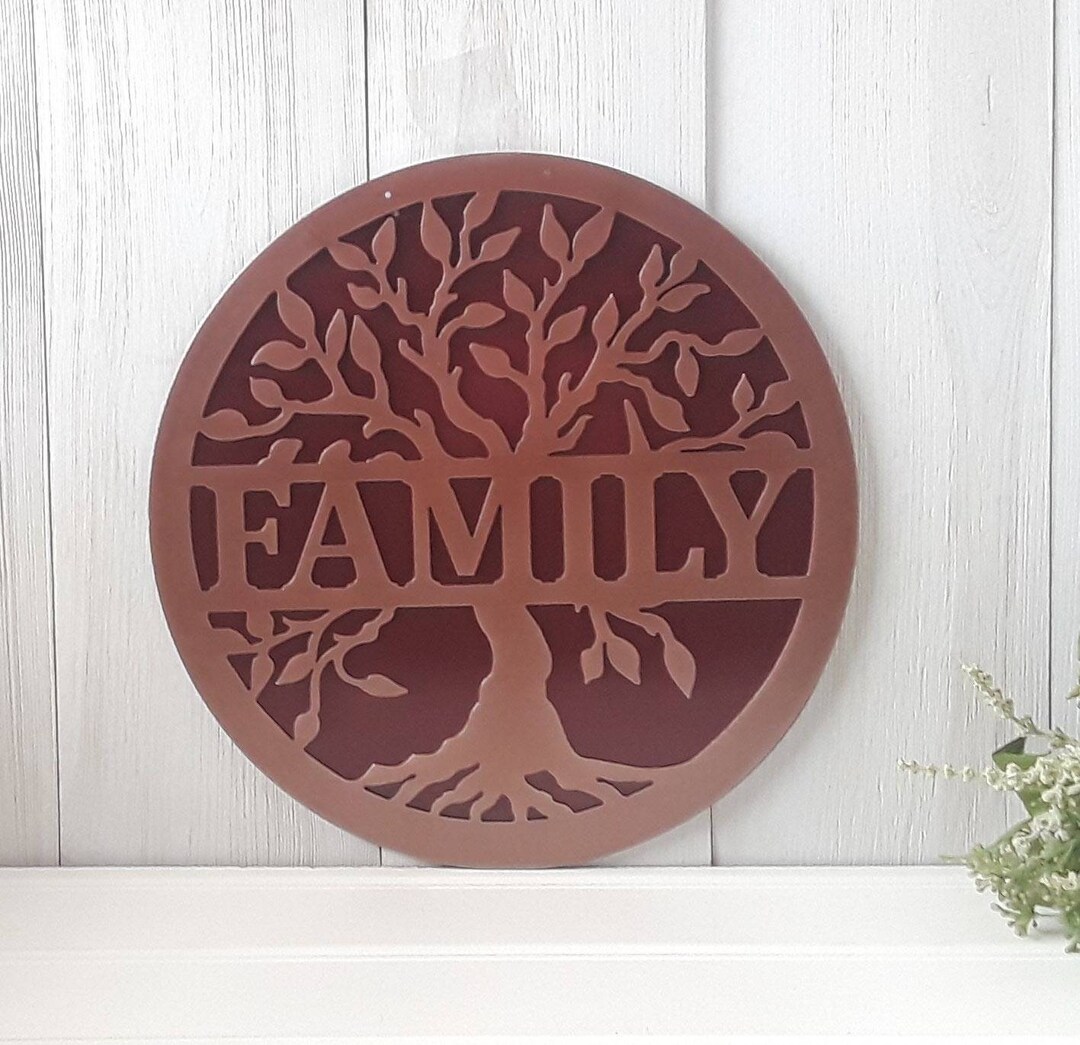 3D Metal Family Tree of Life Sign | Personalized Wall Art - Etsy