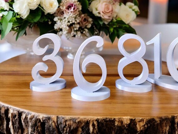 Freestanding Table Numbers | Wedding Sign | Freestanding Numbers for Wedding Decor | Wedding Reception Table Decoration
