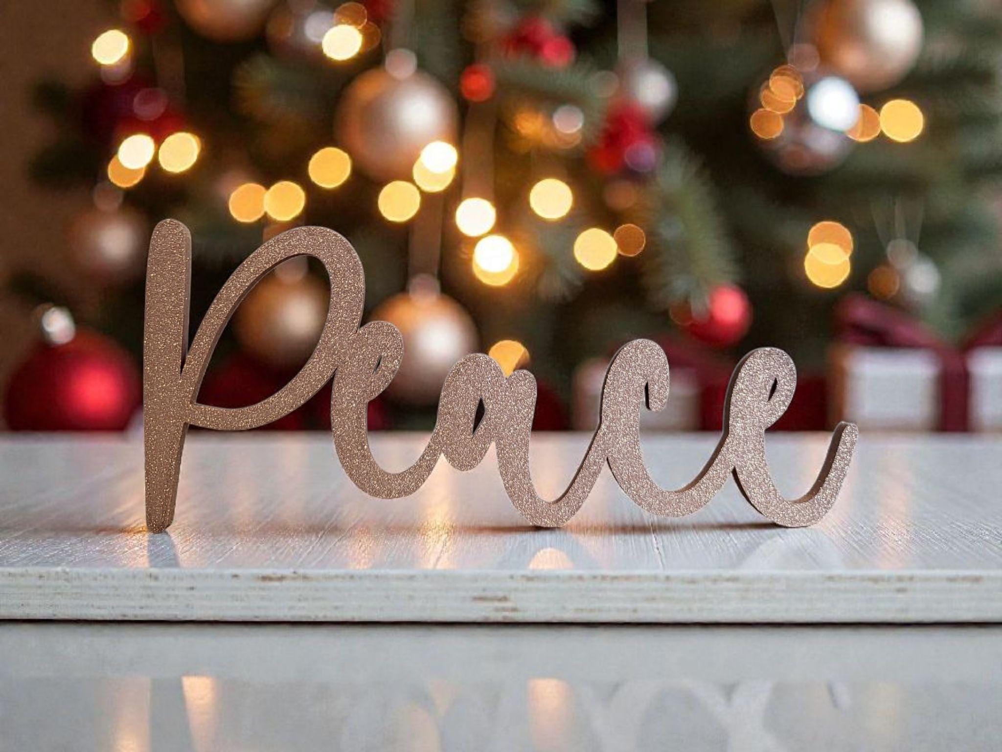 Freestanding Peace Sign | Peace Sign | Farmhouse Christmas Sign ...