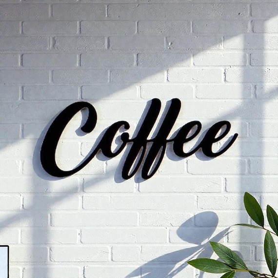 Coffee Bar Sign | Kitchen Decor | Metal Art | Metal Coffee Bar Sign | Coffee Lovers Decor | Rustic Word Art | Housewarming or Wedding Gift