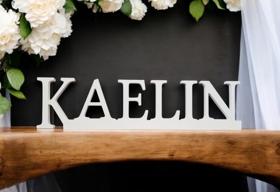 Freestanding Name Sign | Personalized Name Sign | Kids Room Sign | 3/4  Inch Thick Name Sign | Family Name Sign | Script Cursive Word Sign