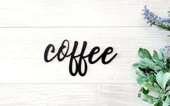 Coffee Bar Sign | Kitchen Decor | Metal Art | Metal Coffee Bar Sign | Coffee Lovers Decor | Rustic Word Art | Housewarming or Wedding Gift