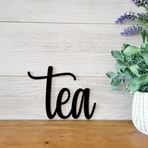Tea Sign | Metal Tea Sign |kitchen Decor | Tea and Coffee Bar Sign ...