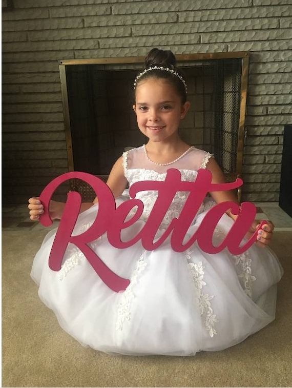 Nursery Room Name Sign Babies Room Name Sign Custom Metal Name Sign, Nursery Room Decor, Kids Room Signs Cursive Word Baby Shower Gift