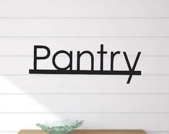 Pantry Sign | Metal Pantry Sign | Kitchen Pantry Sign | Modern Farmhouse Style Kitchen Sign |  Kitchen Decor | Custom Word sign