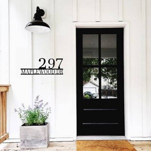 Custom address sign | modern house numbers | street name sign | metal home address sign | horizontal address number | weatherproof address