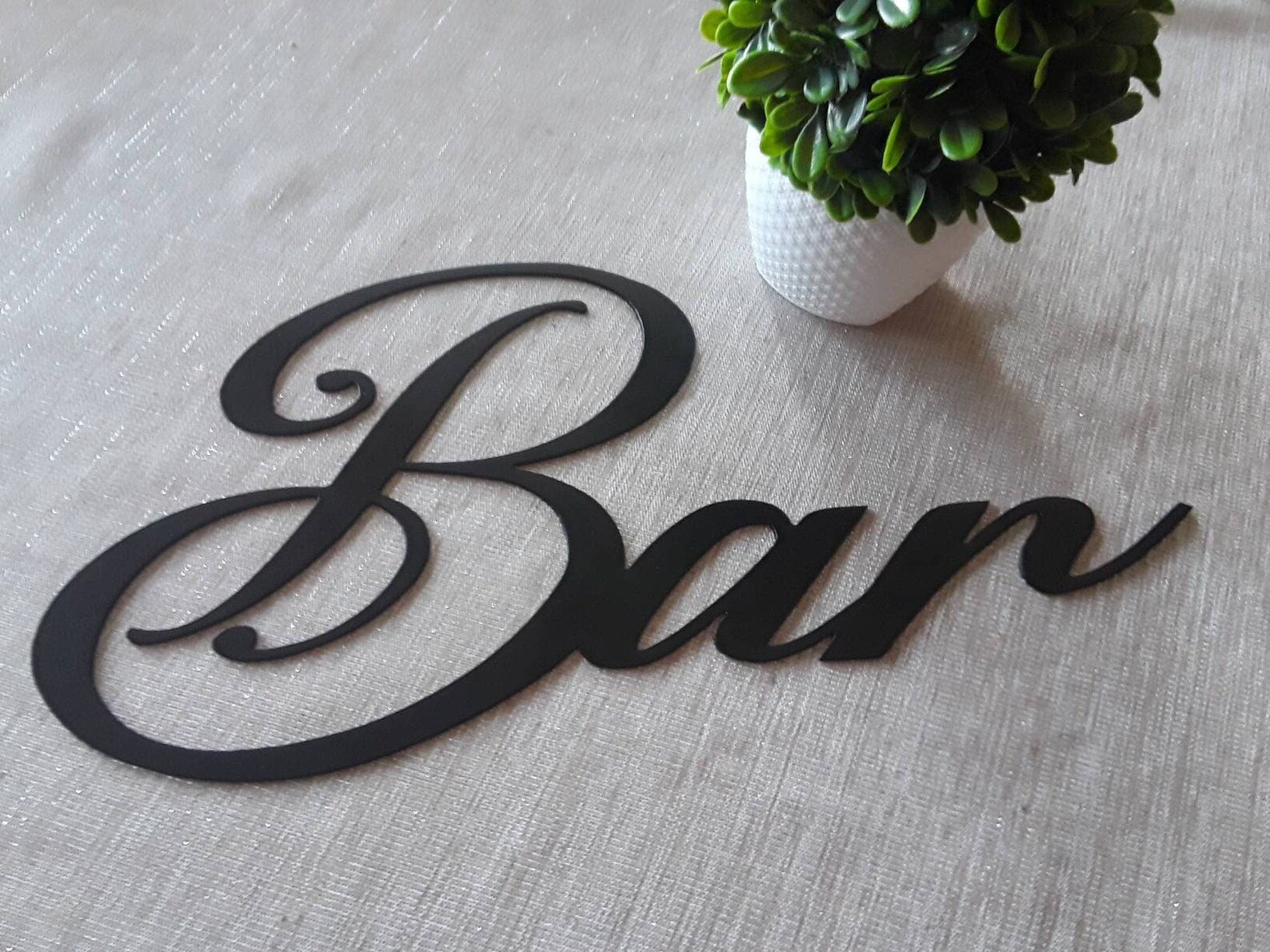 Bar Sign | Cursive Bar Sign | Metal Cursive Bar Sign | Bar Script Word ...