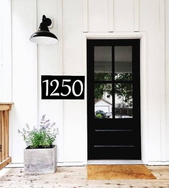 Large number address plaque | horizontal address sign | metal address sign | house number sign | modern industrial address | weatherproof