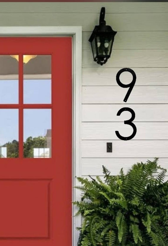 Modern House Numbers Sign | Home Address Sign| Horizontal or Vertical Address Nunmbers | Single Digit Numbers | Address Sign | Metal Address