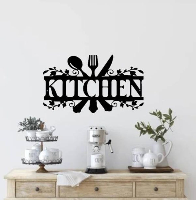 Kitchen Sign | Metal Kitchen Sign | Farmhouse Kitchen Sign | Metal Wall ...