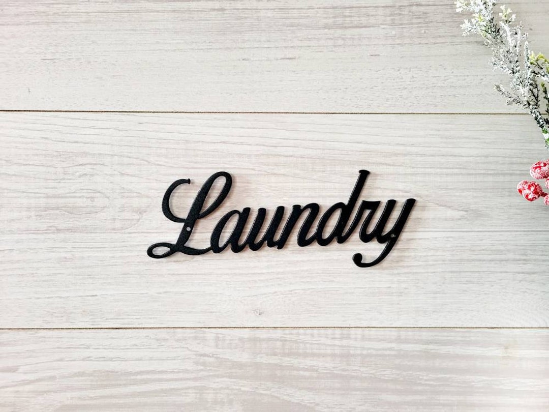 Laundry Room Sign Cursive Laundry Sign Script Laundry Sign Etsy