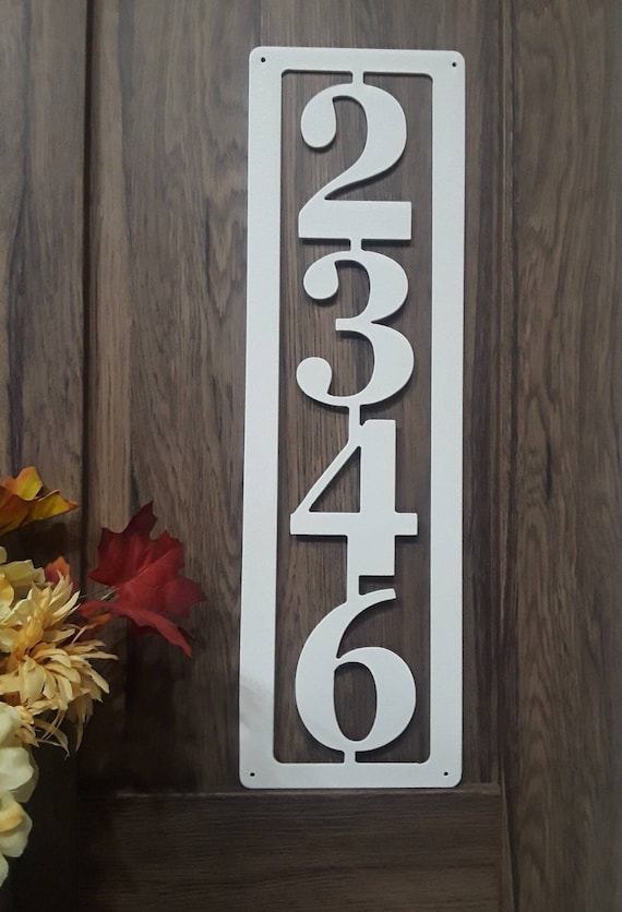 Large vertical address sign | house number sign | industrial digit sign | home address | outdoor sign | metal art | house numbers |