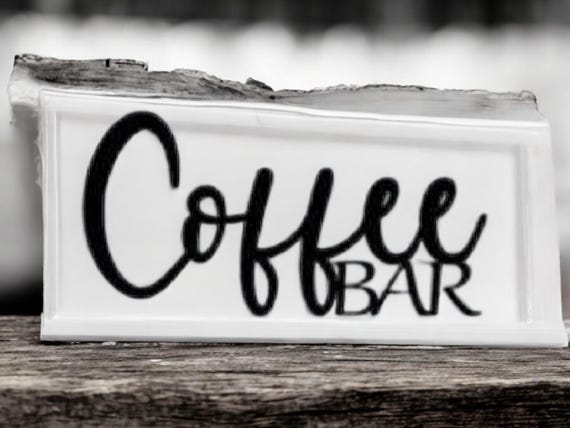 Coffee bar sign | kitchen decor| metal art | metal coffee bar sign | coffee lovers decor | rustic word art |housewarming or wedding gift