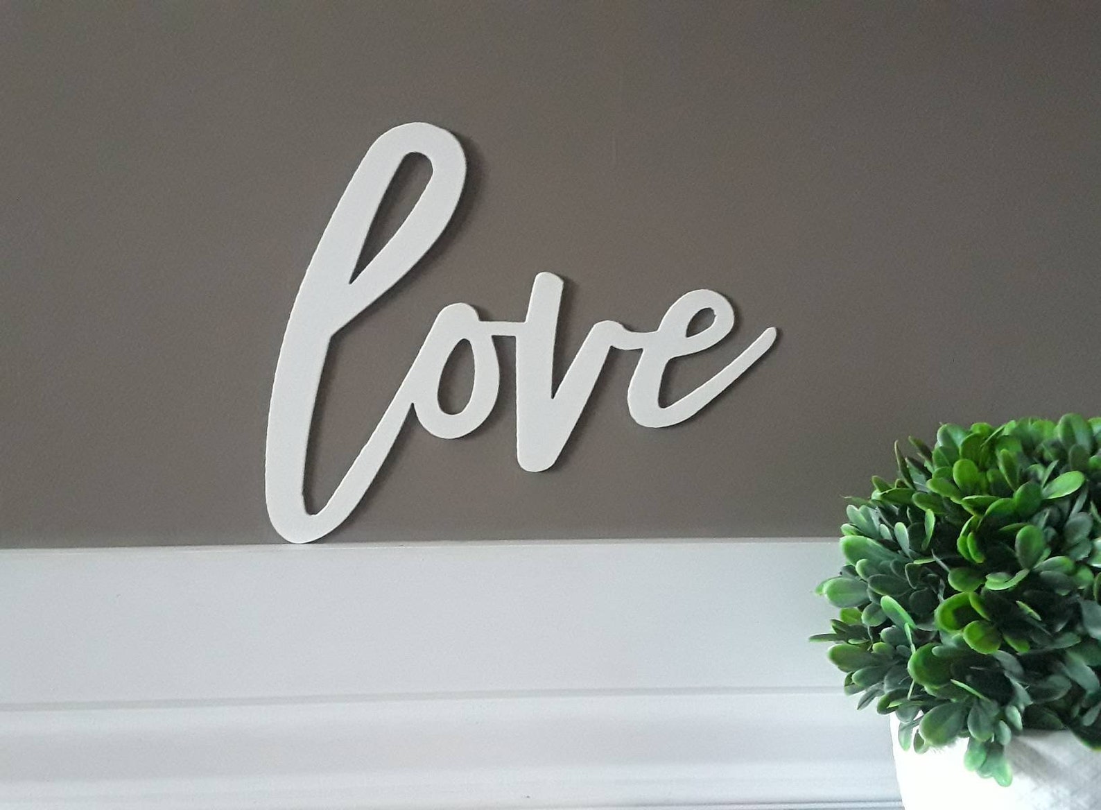 Love Metal Sign Love Sign Love Metal Word Cursive Love Home Etsy